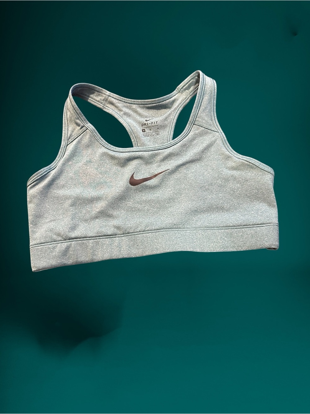 Nike Women's Light Green Dri-FIT Sports Bra